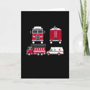 Feuerwehrauto Kinder Jungen Mädchen Karte