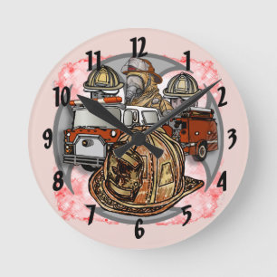 Feuerwehrauto Kreuz Feuerwehrmann Uhr