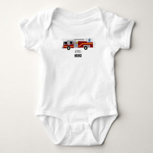 Feuerwehrauto-Malerei Kleiner Held Baby-Body Baby Strampler
