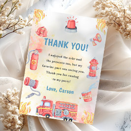 Feuerwehrauto Motor Geburtstag Danke Karte