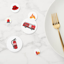 Feuerwehrauto Motor Geburtstag Konfetti