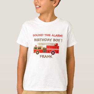 Feuerwehrauto Motor Geburtstag T-Shirt