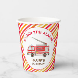 Feuerwehrauto Motor Geburtstagsparty Pappbecher
