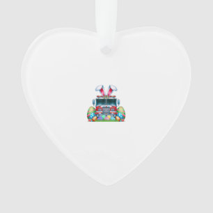 Feuerwehrauto Ostern Hasenohren Feuerwehrmann Oste Ornament