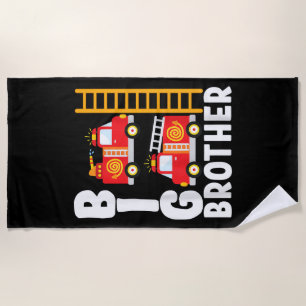 Feuerwehrauto Thema großer Bruder Feuerwehrthema J Strandtuch