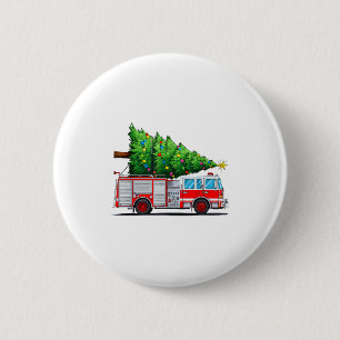 Feuerwehrauto Weihnachtsbaum Xmas Lichter Feuerweh Button