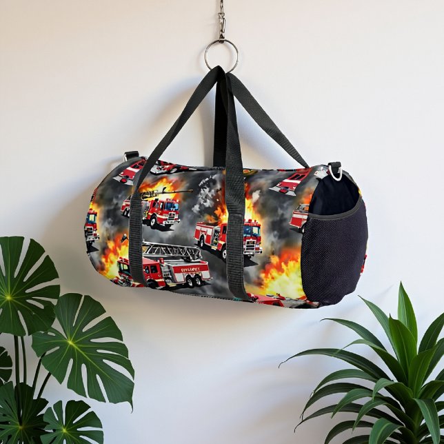 Feuerwehrautos Flammen  Duffle Bag (Von Creator hochgeladen)