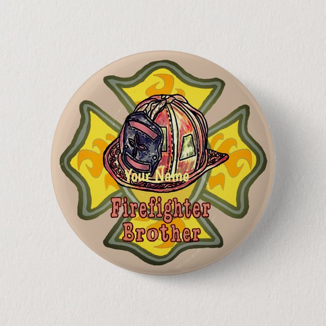 Feuerwehrbruder Button (Vorderseite)