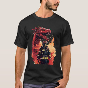 Feuerwehrdrache - Feuerwehrmann T-Shirt