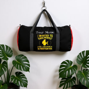 Feuerwehren-Dedication im Gold-Text Duffle Bag