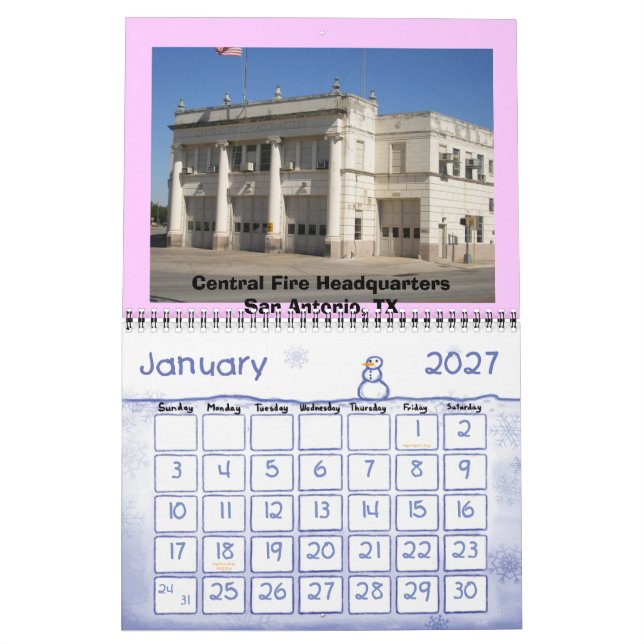 Feuerwehren ehren kalender (Jan 2027)