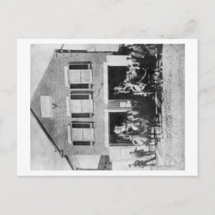 Feuerwehren mit Ausrüstung außerhalb des Feuerhaus Postkarte