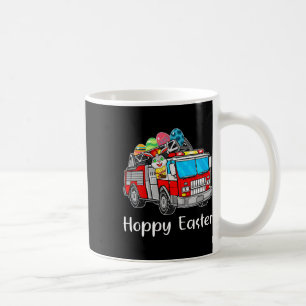Feuerwehrfahrer LKW Osterfeiertag Bunny Eggs Happy Kaffeetasse