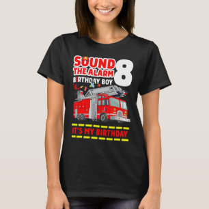 Feuerwehrfahrzeug 8 Jahre alter Feuerwehrmann 8. G T-Shirt