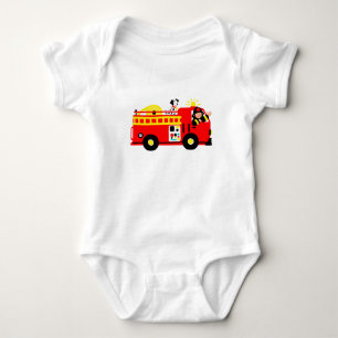 Feuerwehrfahrzeug Baby Strampler