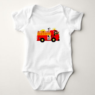 Feuerwehrfahrzeug Baby Strampler