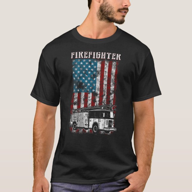 Feuerwehrfahrzeug Kampfflugzeug Kampfflugzeug gest T-Shirt (Vorderseite)