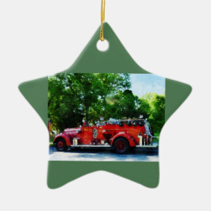Feuerwehrfahrzeug Keramikornament