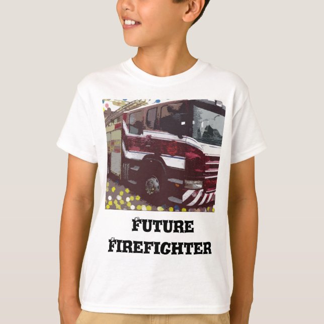 Feuerwehrfahrzeug T-Shirt (Vorderseite)