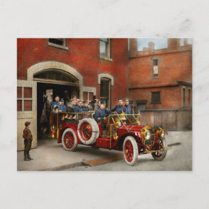 Feuerwehrfahrzeuge - Das fliegende Staffel 1911 Postkarte