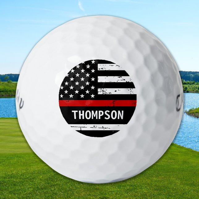 Feuerwehrfeuerflagge Personalisierte Feuerfeuerwol Golfball (Von Creator hochgeladen)