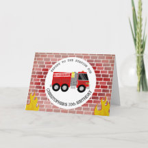 Feuerwehrfeuerwehrhubsteine Flammen Geburtstag