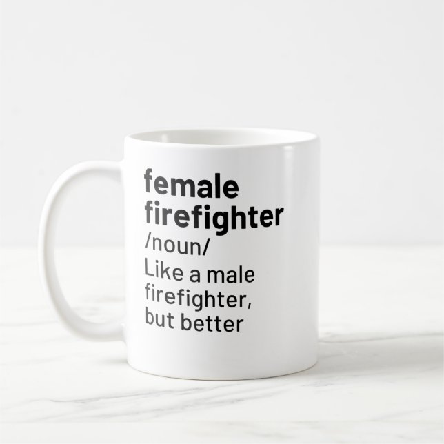 Feuerwehrfrau Definition Witziger Brandkampf T Kaffeetasse (Links)