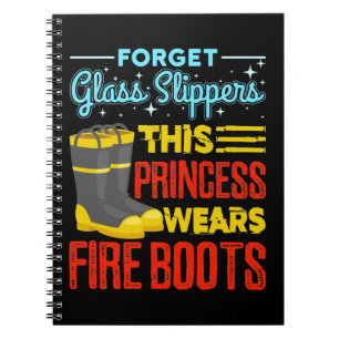 Feuerwehrfrau Diese Prinzessin trägt Feuerstiefel Notizblock