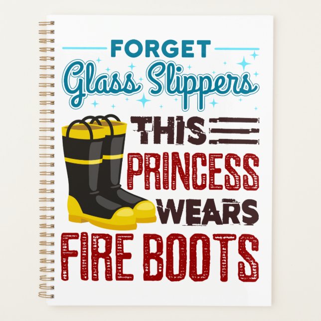Feuerwehrfrau Diese Prinzessin trägt Feuerstiefel Planer (Vorderseite)