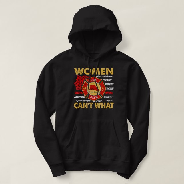 Feuerwehrfrau Frauen Geschenk 911 Rettungsfeuerweh Hoodie (Design vorne)