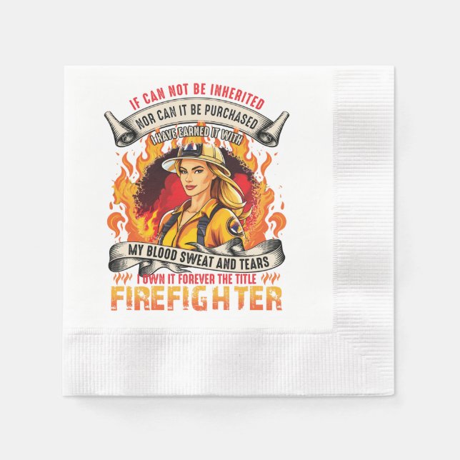 Feuerwehrfrau Serviette (Vorderseite)