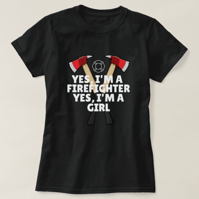 Feuerwehrfrau T-Shirt (Design vorne)