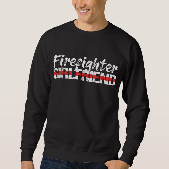 Feuerwehrfrau Thin Red Line Feuerwehrfrau Sweatshirt (Vorderseite)