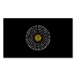 Feuerwehrgebet, Feuerwehrmann Motivierend Magnetische Visitenkarte