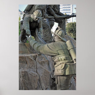 Feuerwehrgefecht-Leitplakat "Halten Sie die Linie" Poster