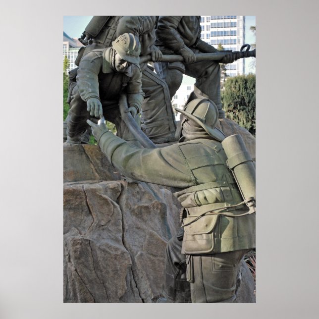 Feuerwehrgefecht-Leitplakat "Halten Sie die Linie" Poster (Vorne)