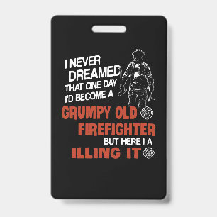 Feuerwehrgeschenk   Grumpy Old Feuerwehrmann Ausweis