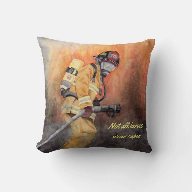 Feuerwehrhelden Fireman Throw Kissen (Vorderseite)
