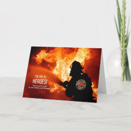 Feuerwehrhelden für Bravery Blank Vielen Dank Karte