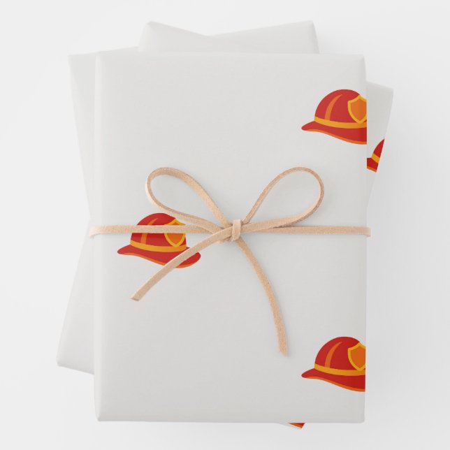 Feuerwehrhelm-Geschenkverpackung Geschenkpapier Set (Beispiel)