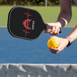 Feuerwehrhelm Heartbeat Personalisiert Pickleball Schläger