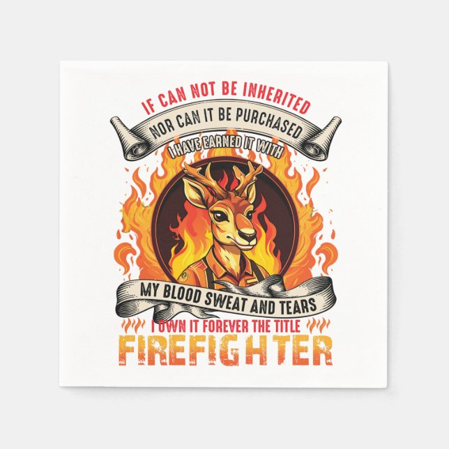 Feuerwehrhirsche Serviette (Vorderseite)