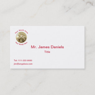 Feuerwehrkampfattalion Chief Gold Medallion Visitenkarte