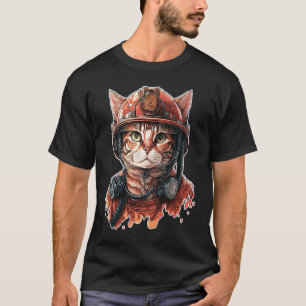 Feuerwehrkampfattentat Feuerwehr Katzen Feuerwehr  T-Shirt
