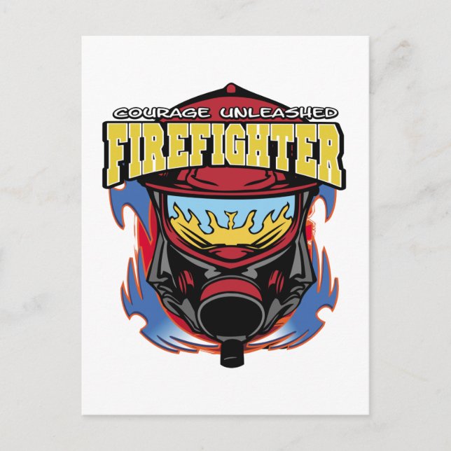 Feuerwehrkampfgeist Postkarte (Vorderseite)