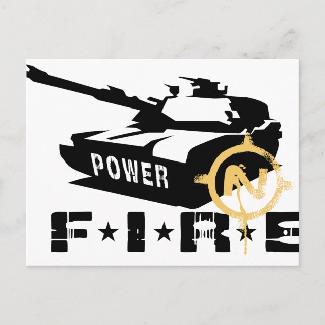 Feuerwehrkanone Power Postkarte (Vorderseite)