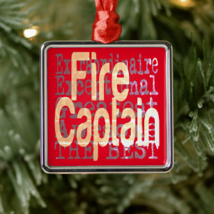 Feuerwehrkapitän Extraordinaire Ornament Aus Metall
