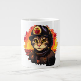 Feuerwehrkatze Jumbo-Tasse