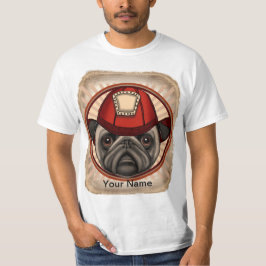 Feuerwehrkleid-Mops T-Shirt