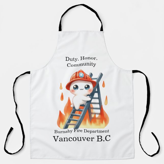 Feuerwehrkletterleiter bei Sonnenuntergang Schürze (Vorderseite)